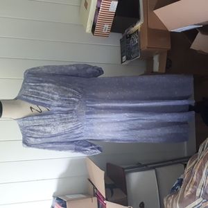 Vintage 30s/40s sheer periwinkle dress